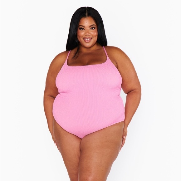 SHOW ME YOUR MUMU Positano One Piece In Bubblegum Scrunch - Picture 3 of 8